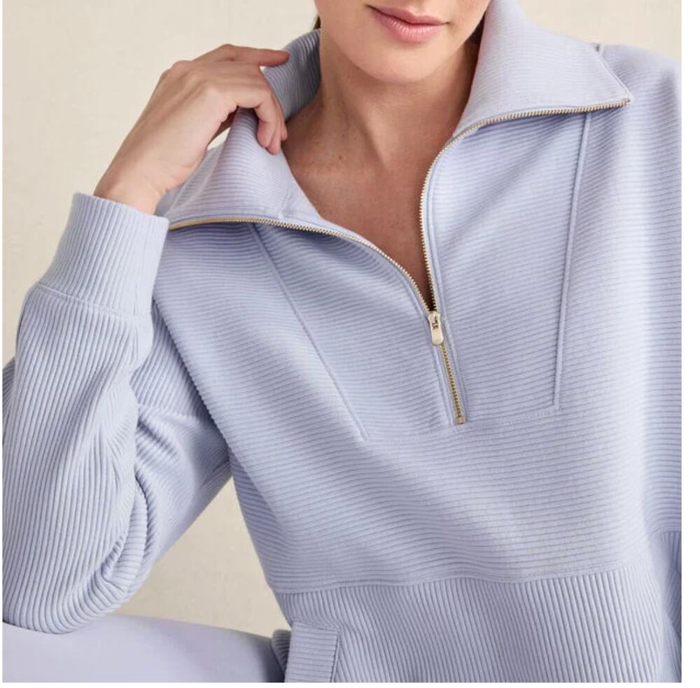 NWOT Haven Well Within Balance Organic Cotton Ottoman Rib Pullover Small